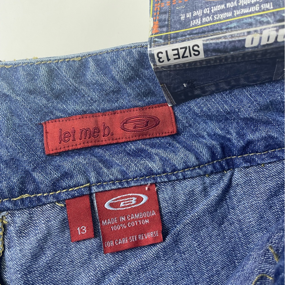 BONGO Denim Pleated Mini Skort - Blue - Picture 9 of 15